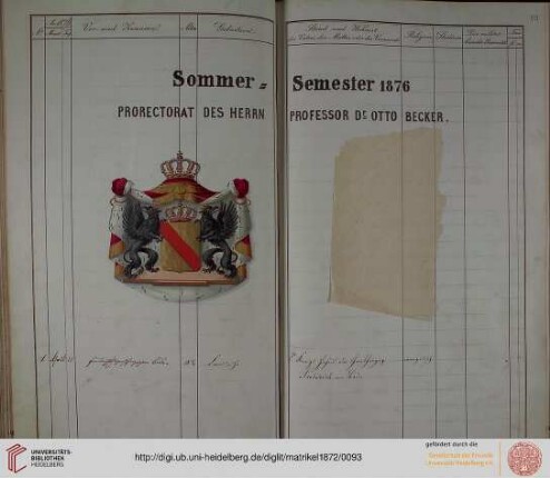 Sommer-Semester 1876