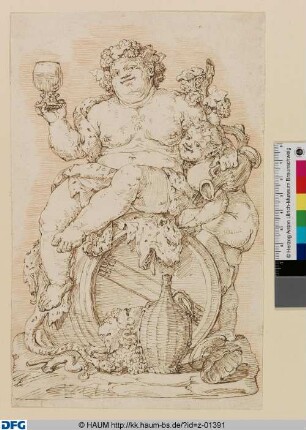Bacchus auf dem Weinfaß