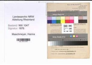 Entnazifizierung Hanna Maschmeyer , geb. 17.10.1913 (Sekretaerin)