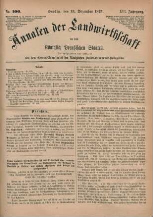 No. 100. Berlin, den 13. Dezember 1873. XIII. Jahrgang.