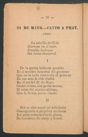 21 de Mayo. - Canto a Prat.