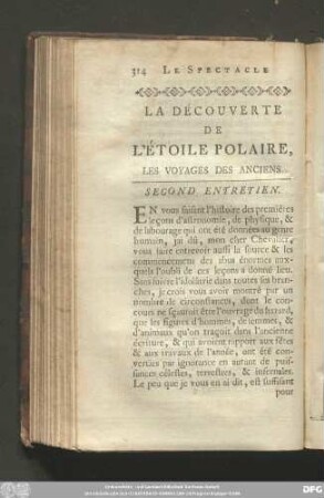 La Découverte De L'Étoile Polaire, Les Voyages Des Anciens. Second Entretien.