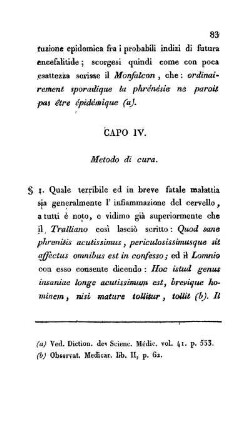 Capo IV. Metodo di cura.