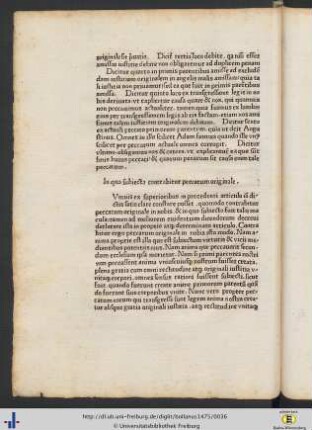In quo subiecto contrabitur peccatum originale