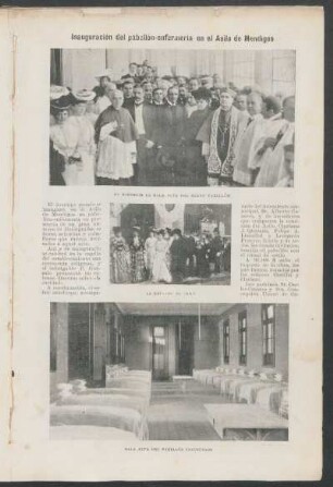 Inauguración del pabellón-enfermeria en el Asilo de Mendigos
