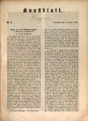 Morgenblatt für gebildete Leser. Kunstblatt. 1848