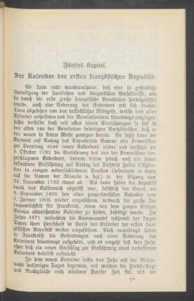 Fünftes Kapitel. - Der Kalender der ersten französischen Republik.
