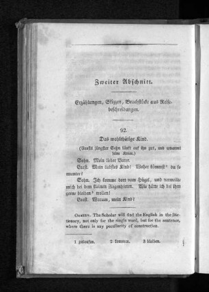 Zweiter Abschnitt. Erzählungen, Skizzen, Bruchstücke aus Reisebeschreibungen.