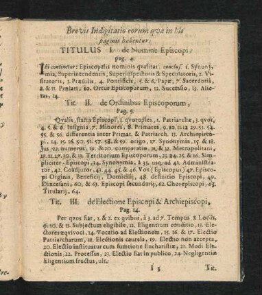Brevis Indigitatio eorum quae in his paginis habentur.