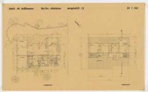 Haus Dr. Hoffmann Miquelstraße 13, Berlin-Dahlem: Grundrisse 1:100