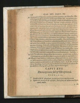 Caput XVII. De exceptione sub & Obreptionis.