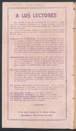A los lectores