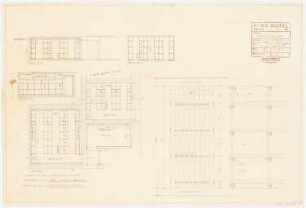 Park Hotel, Posen: Weinkeller: Grundriss 1:50, Schnitte 1:10