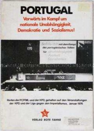 Dokumentation mit Reden linksradikaler Partei-Funktionäre über die Revolution in Portugal 1975