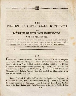 ... Abhandlung über die Grafen von Hohenburg, Markgrafen auf dem Nordgau, 2