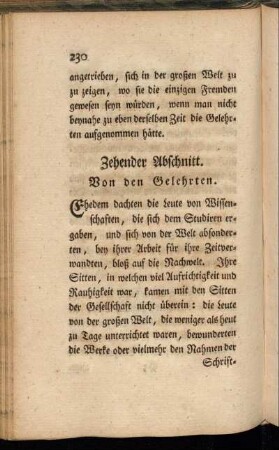 Zehender Abschnitt. Von den Gelehrten.