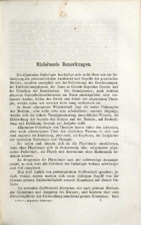 Handbuch der praktischen Medizin, [1]. Handbuch der allgemeinen Pathologie und Therapie
