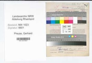 Entnazifizierung Gerhard Preuss , geb. 27.12.1913 (Kriminalass.)