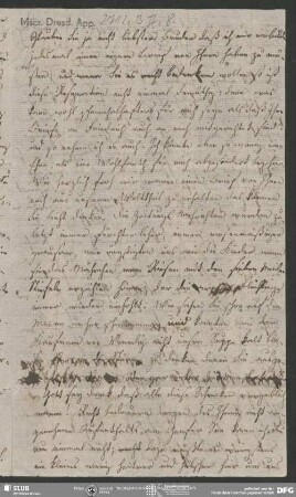 Eigenh. Brief von Dorothea von Schlegel an August Wilhelm von Schlegel, Wien, 1810