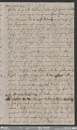 Eigenh. Brief von Dorothea von Schlegel an August Wilhelm von Schlegel, Wien, 1810