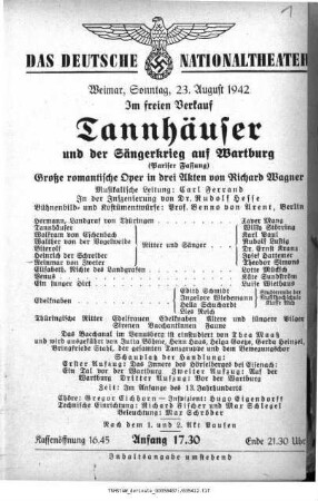 Tannhäuser und Der Sängerkrieg auf Wartburg