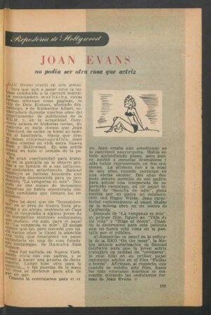 Joan Evans - no podía ser otra cosa que actriz : Repostería de Hollywood