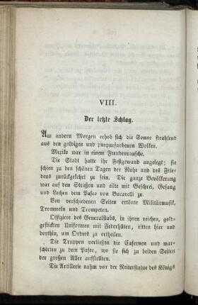 VIII. Der letzte Schlag