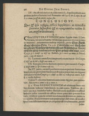 Conclusio XV.