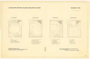 Kleingärten für eine Dauerkleingartenkolonie: Grundrisse 1:100