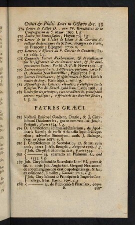33-58, Patres Graeci - Operum Collectionis
