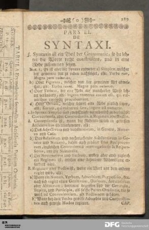 Pars III. De Syntaxi