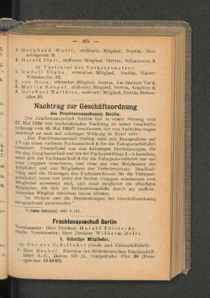 Nachtrag zur Geschäftsordnung