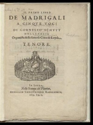 Il primo libro de madrigali a cinque voci. Tenore