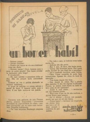 Um homem habíl : Novela