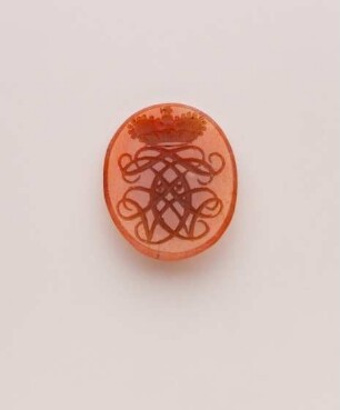 Intaglio mit bekröntem Monogramm, 1. Hälfte 18. Jh.