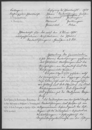Unterböhringen mit Oberböhringen, Hausen/Fils und Reichenbach/Täle: Pfarrbericht 1930
