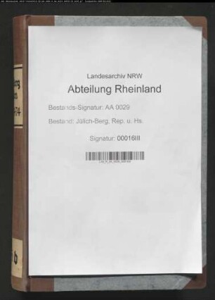Repertorien von der Hand LACOMBLETS: Jülich-Berg, Urkunden 1423-1474