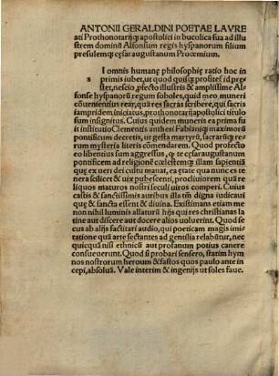 Bucolica Antonij Geraldini poete laureati & prothonotarij apostolici