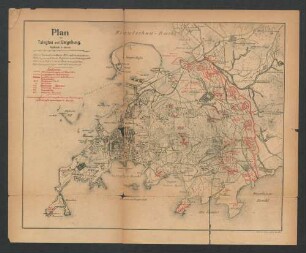 Plan von Tsingtau und Umgebung.
