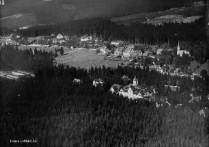 Schierke von Südwesten : am rechten Bildrand das Kurhotel Barenberger Hof