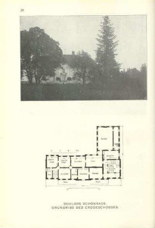 Schloss Schönrade. Grundriss des Erdgeschosses