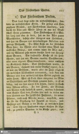 Das Fürstenthum Verden