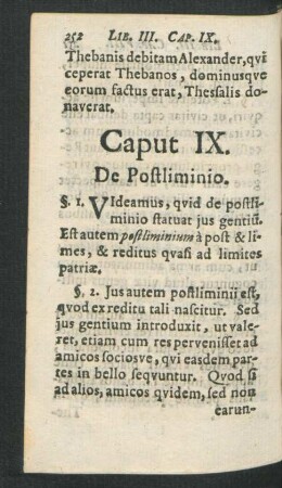 Caput IX. De Postliminio.