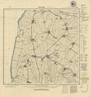 2508 (alte Nr.: 1104) Pewsum, Meßtischblatt (4cm - Karte)