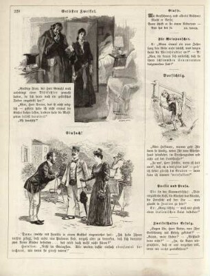 "Gelöster Zweifel" "Einfach!" "Vorsichtig"
