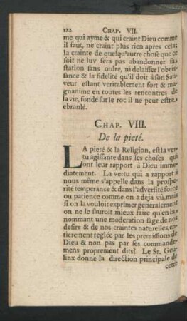 Chap. VIII. De la piete.