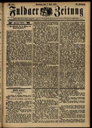 Zweite Ausgabe vom Sonntag, den 07. Mai 1893.