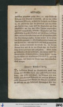 Zwote Abtheilung.