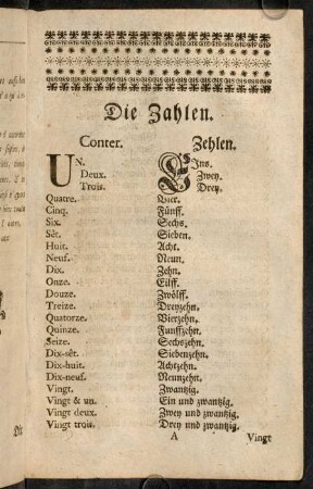 1-16, Die Zahlen.; Die nötigsten Wörter.