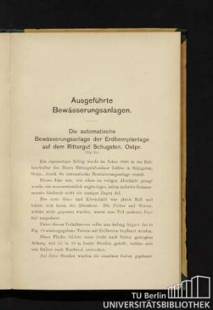 Ausgeführte Bewässerungsanlagen.